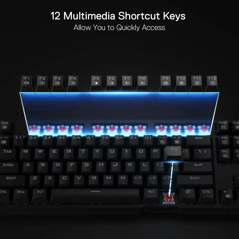 Redragon Argo Full-Size Hot-Swappable RGB Wired Mechanical Gaming Keyboard (Dust-Proof Red Switch) (K670-RGB)