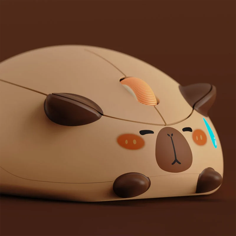 Akko Capybara Wireless Mouse (Brown, Pink)