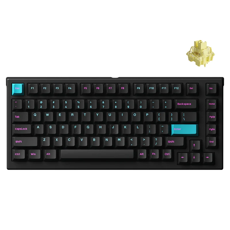 Monsgeek MG75W Midnight Dual-Mode Hot-Swappable Mechanical Keyboard (V3 Cream Yellow Pro, V3 Cream Blue Pro)