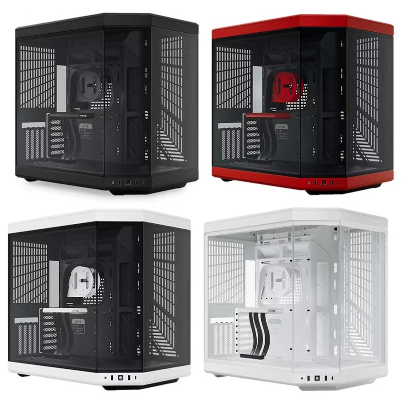 Hyte Y70 Dual Chamber ATX Mid-Tower Modern Aesthetic Case (Black, Black/Red, Black/White, White)