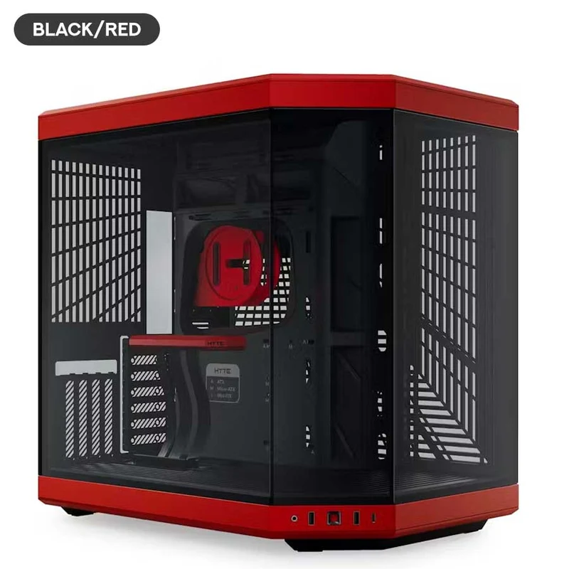 Hyte Y70 Dual Chamber ATX Mid-Tower Modern Aesthetic Case (Black, Black/Red, Black/White, White)
