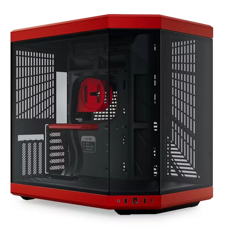 Hyte Y70 Dual Chamber ATX Mid-Tower Modern Aesthetic Case (Black, Black/Red, Black/White, White)