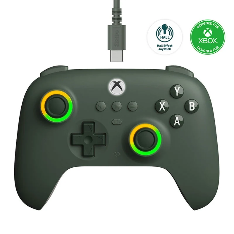 8Bitdo Ultimate C Wired Controller for Xbox | Game Pass Code (82CF) (Dark Green, Dark Gray, Orange)