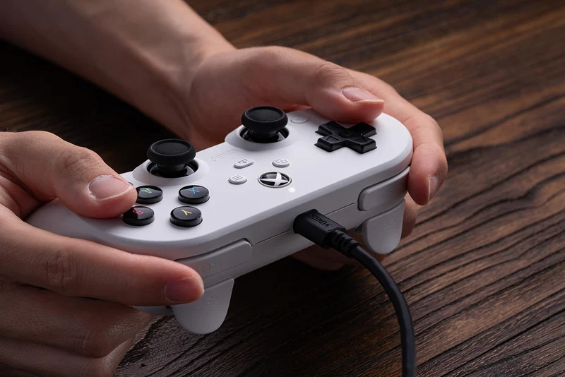 8Bitdo Pro 2 Wired Controller Hall Ed. for Xbox + Game Pass Code (Black, White) (82BB)