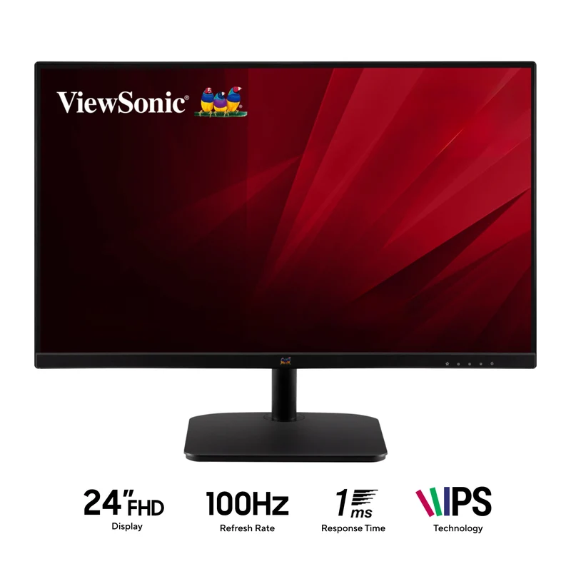 ViewSonic VA2432-H 24" FHD (1920x1080) 100Hz 1ms MPRT IPS Monitor with Frameless Design (Black)