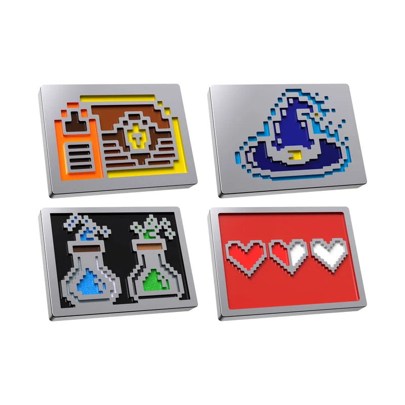 HyperX Badge Pack Gaming Keyboard Swappable Magnetic Badges (8-Bit, Abstract, Cute)