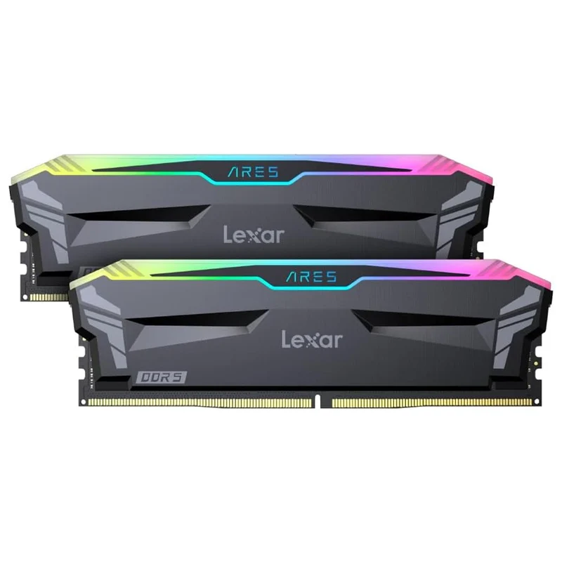 Lexar Ares RGB 32GB Kit (2x16GB) DDR5 6000MHz CL34 UDIMM Desktop Memory (LD5FU016G-R6000GDGA)