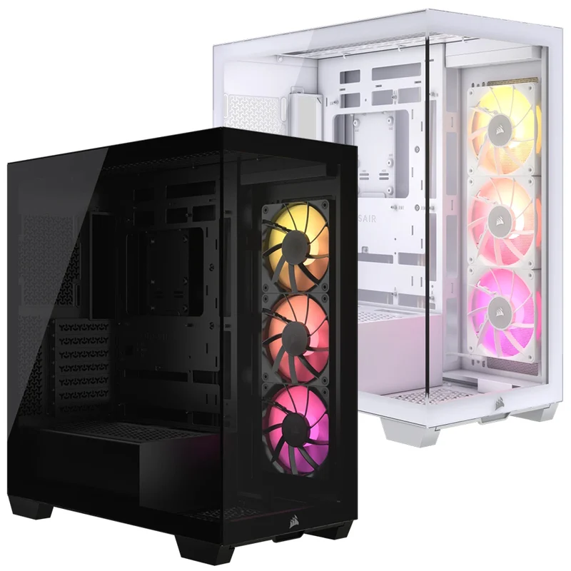 Corsair iCue Link 3500X RGB TG Mid-Tower PC Case (Black, White)