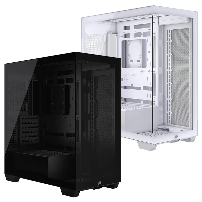 Corsair 3500X TG Mid-Tower PC Case (Black, White)