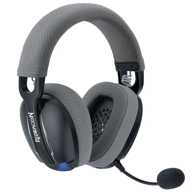 Redragon H878 Skuld Pro Lightweight Wireless Gaming Headset (Black/Blue, Black,Blue, White)