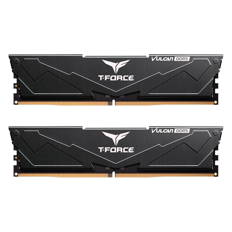 TeamGroup T-Force Vulcan 16GB (2x8GB) DDR5 5200MHz CL40-40-40-76 1.25V Gaming Desktop Memory (Black) (FLBD516G5200HC40CDC01)