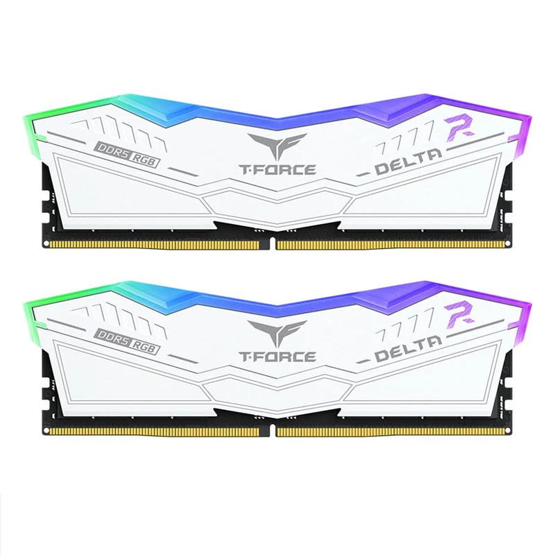 TeamGroup T-Force Delta RGB 32GB (2x16GB) DDR5 5600MHz CL36-36-36-76 1.2V Gaming Desktop Memory (White) (FF4D532G5600HC36BDC01)