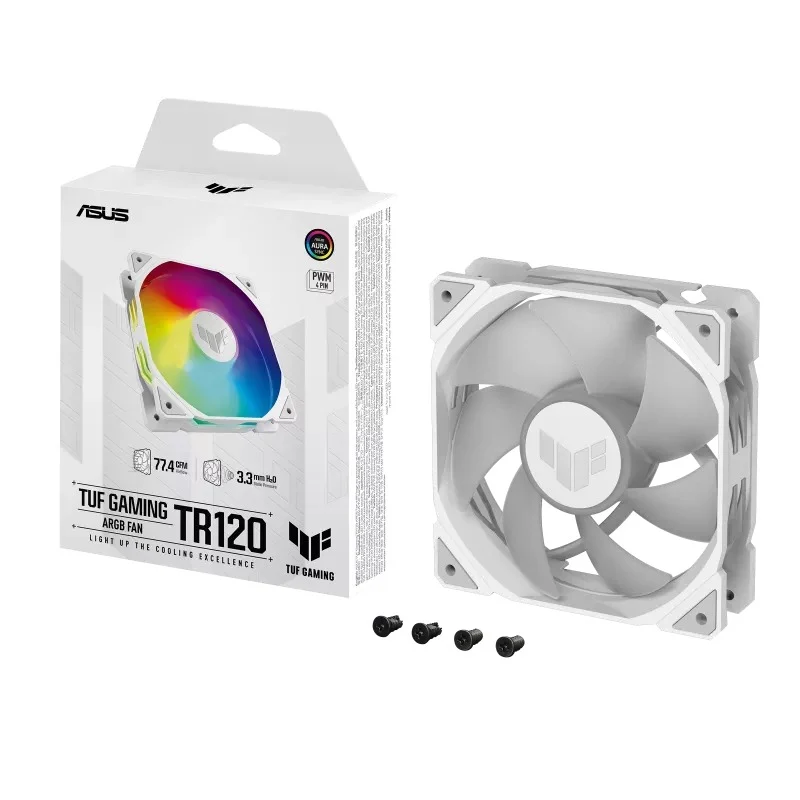 Asus TUF Gaming TR120 ARGB Fan - Single Pack (Black, White)