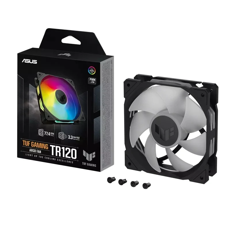 Asus TUF Gaming TR120 ARGB Fan - Single Pack (Black, White)