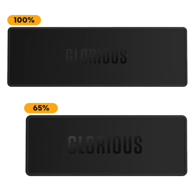 Glorious Keyboard Mat Stitched (Black) (100% , 65%)