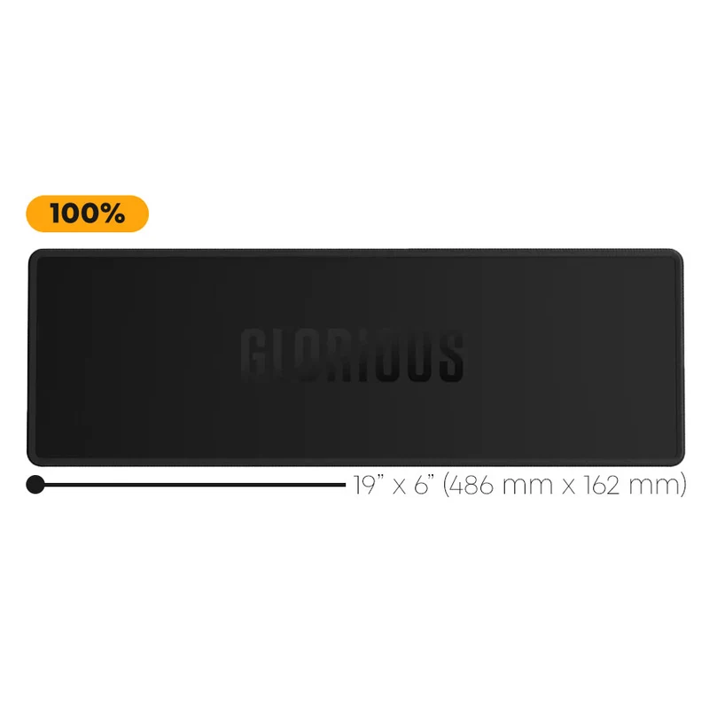 Glorious Keyboard Mat Stitched (Black) (100% , 65%)