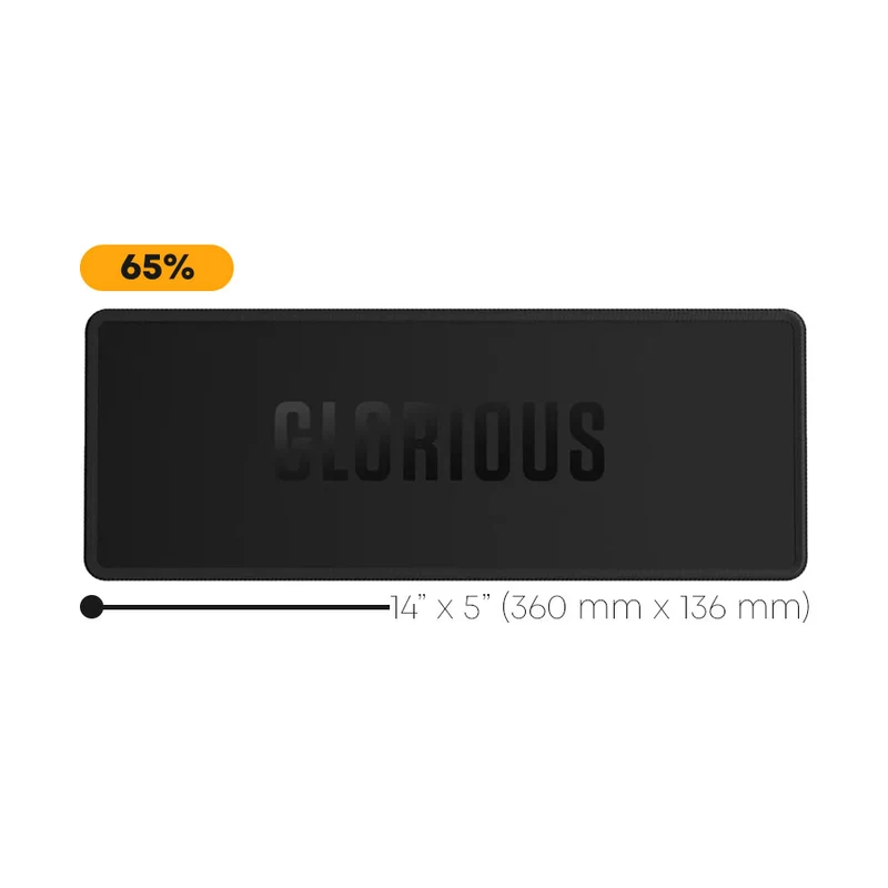 Glorious Keyboard Mat Stitched (Black) (100% , 65%)