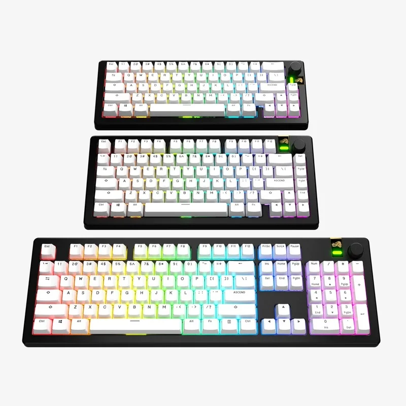 Glorious GPBT Basics Keycaps (Classic White, Mana Blue, Totem Green, Armor Gray)