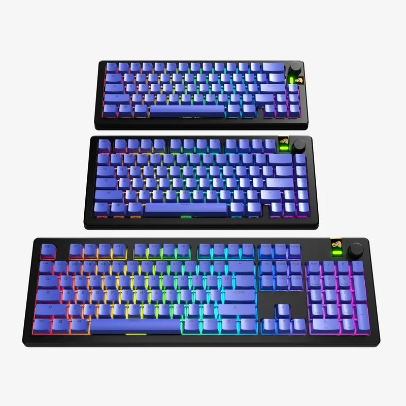 Glorious GPBT Basics Keycaps (Classic White, Mana Blue, Totem Green, Armor Gray)