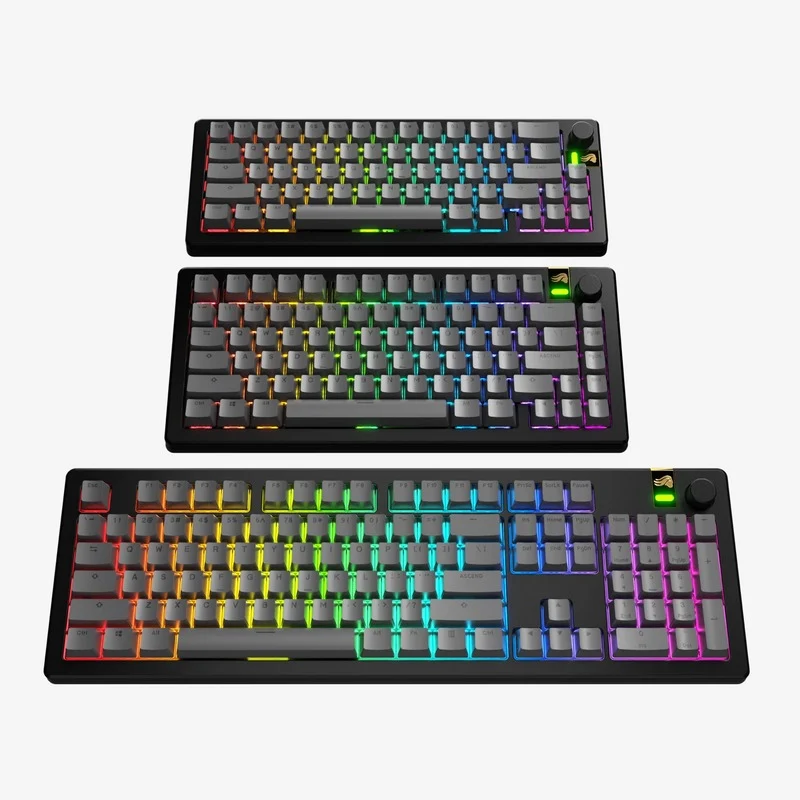 Glorious GPBT Basics Keycaps (Classic White, Mana Blue, Totem Green, Armor Gray)