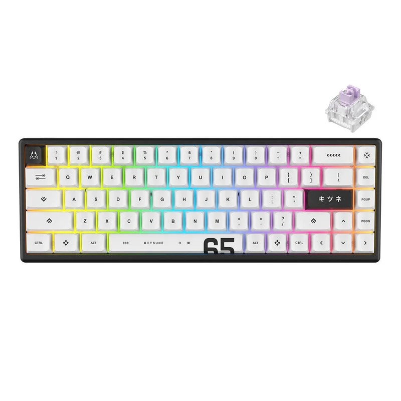 Arbiter Studio Polar 65 Pro Magnetic Gaming Keyboard (Kitsune White, Kitsune Black)