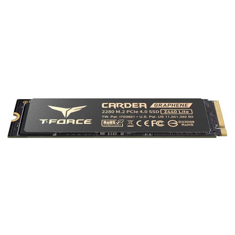 TeamGroup T-Force Cardea Z440 Lite M.2 2280 1TB PCIe Gen4 x4 NVMe 5000MB/s Read Gaming SSD with Graphene Heat Sink (TM8FFT001T0C129)