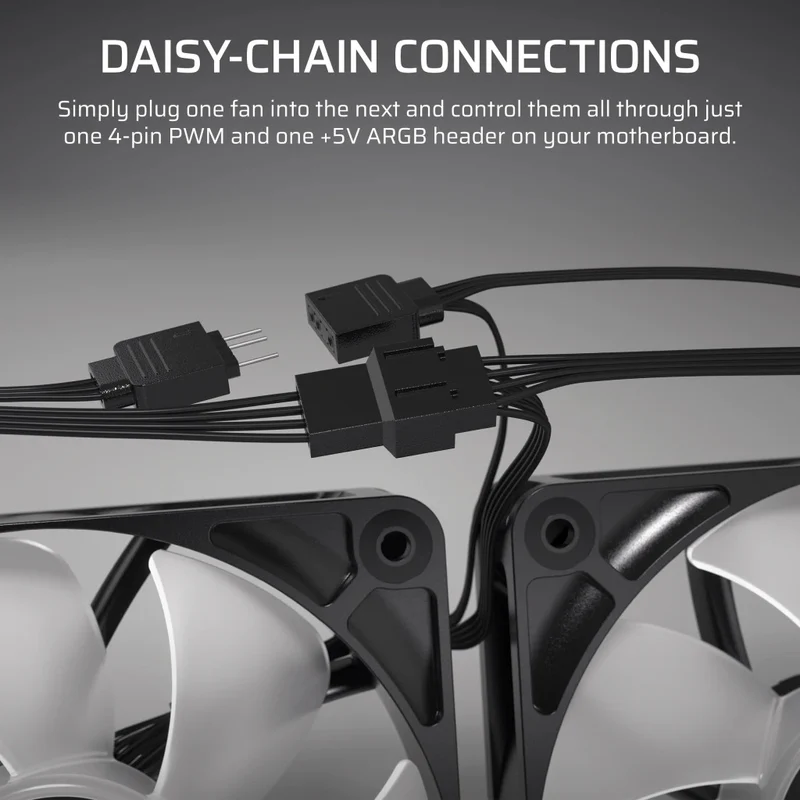 Corsair RS120 ARGB 120mm PWM Fan - Black (Triple Pack) (CO-9050181-WW)