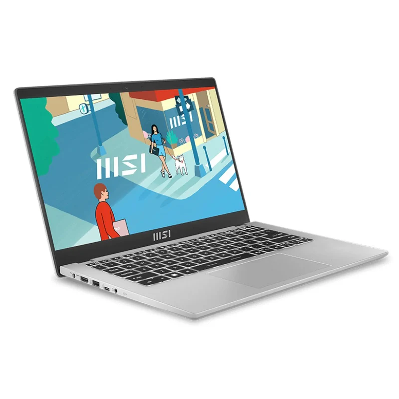 MSI Modern 14 C13M-1262PH Laptop (Urban Silver) | 14" FHD (1920x1080) IPS | i5-1335U | 16GB RAM | 512GB SSD | Iris Xe Graphics | Windows 11 Home + MS Office Home & Student 2021 + MSI Sleeve Bag GP