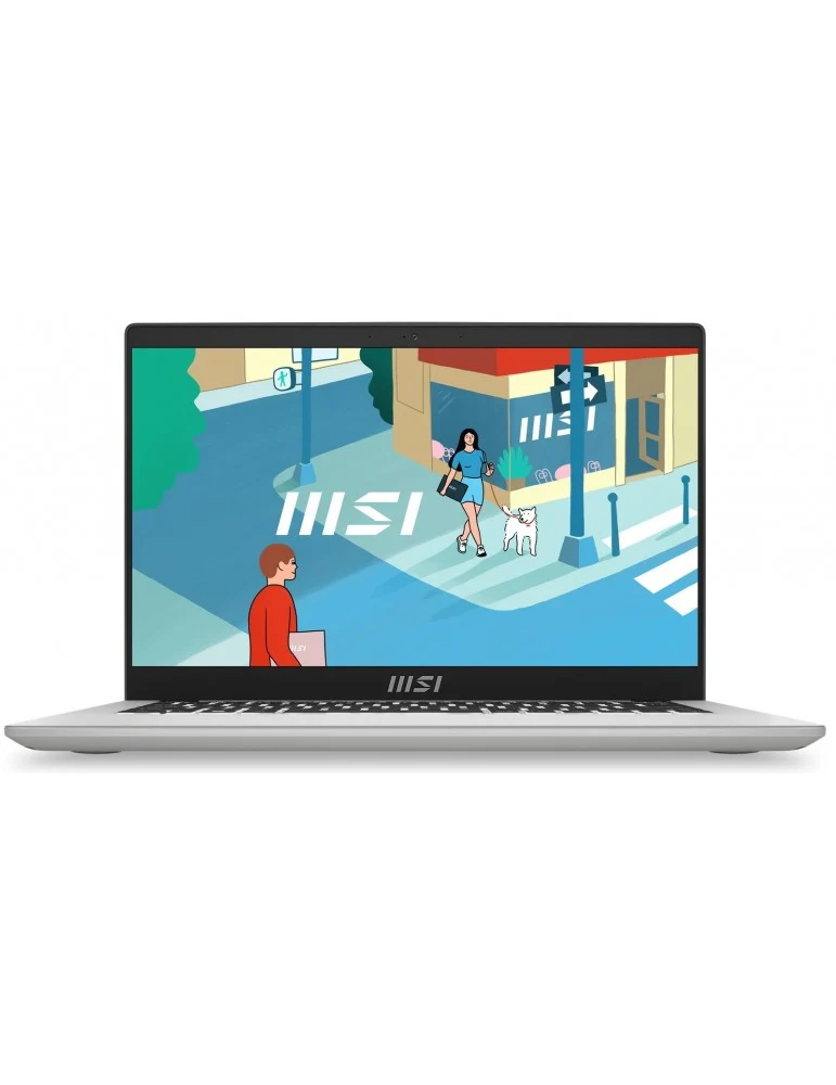MSI Modern 14 C13M-1263PH Laptop (Urban Silver) | 14" FHD (1920x1080) IPS | i3-1315U | 8GB RAM | 512GB SSD | Intel UHD Graphics | Windows 11 Home + MSI Sleeve Bag GP