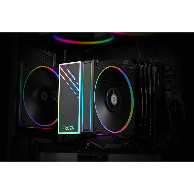 ID-Cooling Frozn A410 ARGB 4 Heatpipe 120mm CPU Cooler (Black, White)