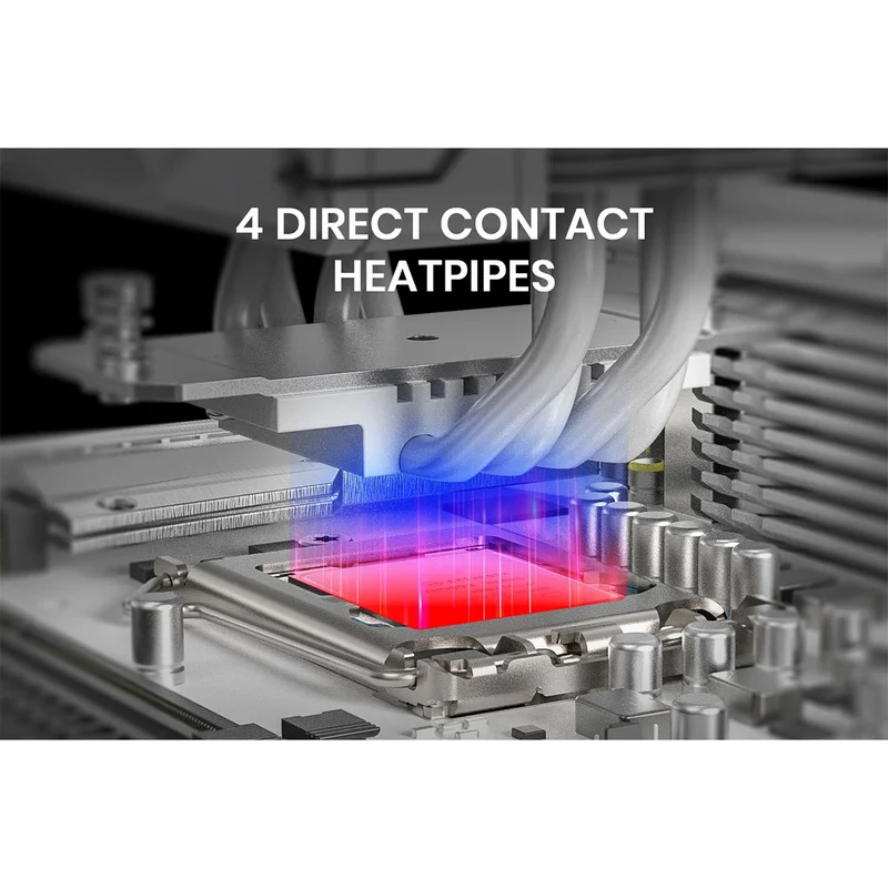 ID-Cooling Frozn A410 ARGB 4 Heatpipe 120mm CPU Cooler (Black, White)