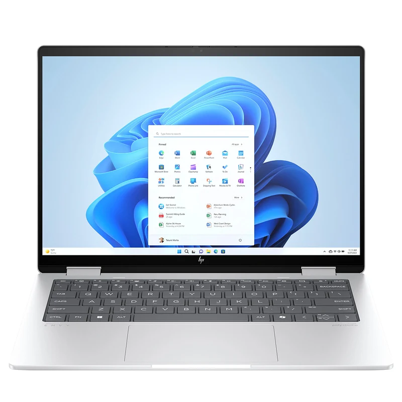 HP Envy X360 14-FA0069AU 2-in-1 Laptop (Glacier Silver) | 14" 2.8K (2880x1800) OLED | Ryzen 7 8840HS | 16GB RAM | 1TB SSD | AMD Radeon Graphics | Windows 11 Home | MS Office Home & Student 2021 + HP Everyday 16" Laptop Briefcase
