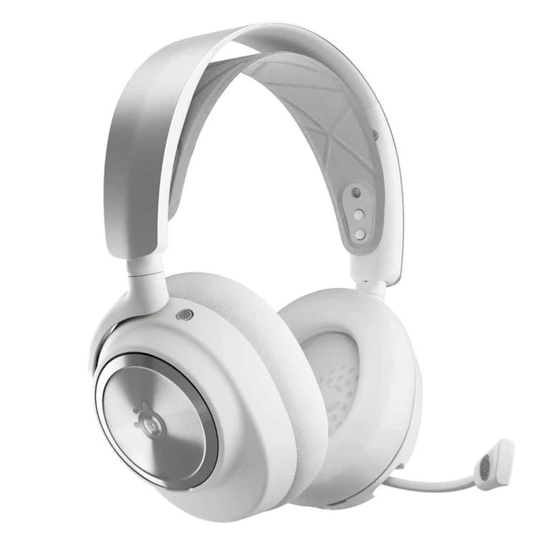 Steelseries Arctis Nova Pro Wireless High-Fidelity Gaming Audio w/ Active Noise Cancellation for Playstation/ PC/ Switch/ Mobile (White) (61526)