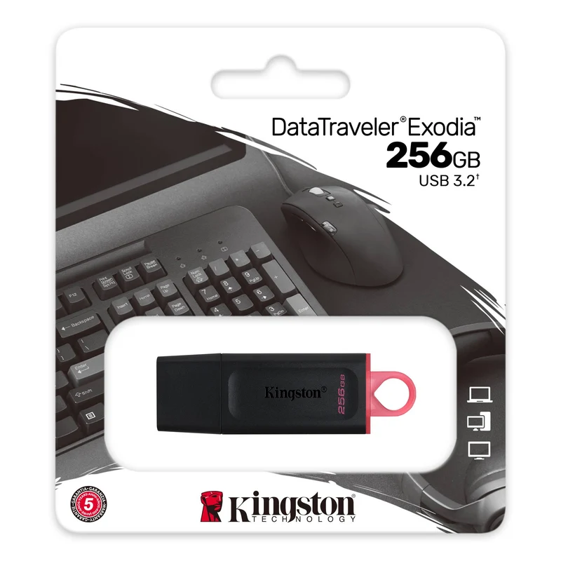 Kingston DataTraveler Exodia USB 3.2 Gen 1 USB Flash Drive (64GB, 128GB, 256GB)