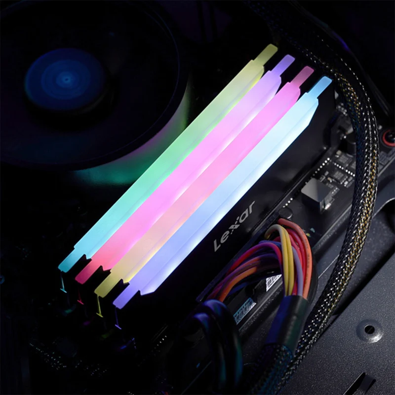 Lexar Hades RGB 16GB Kit (2x8GB) DDR4 3600MHz CL19 Support Intel XMP 2.0 & AMD Ryzen Gaming Desktop Memory (LD4BU008G-R3600GDLH)