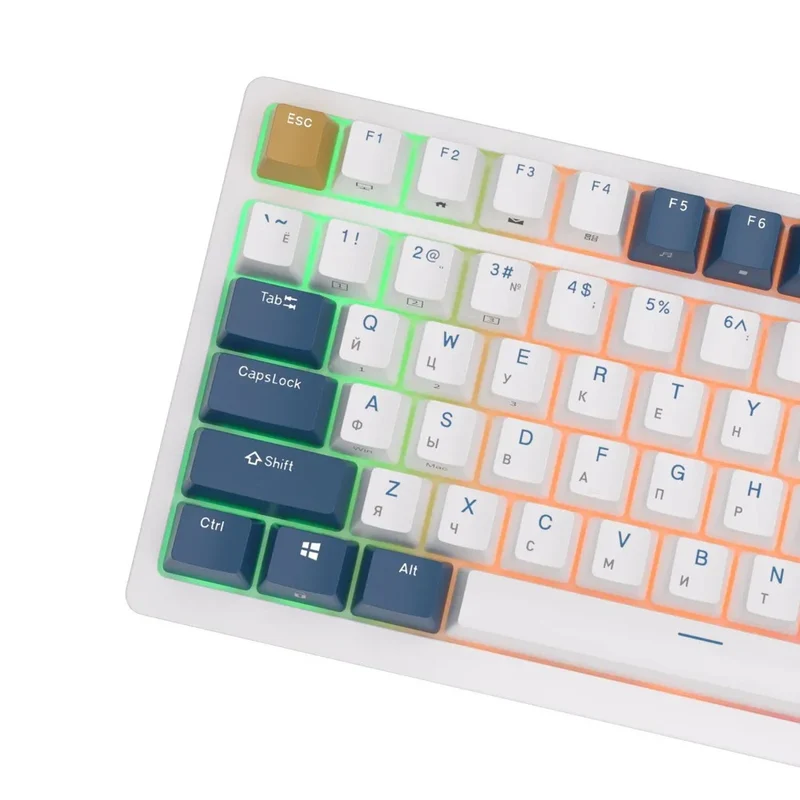Royal Kludge RK98 Tri-Mode RGB 100 Keys Hot Swappable Mechanical Keyboard Klein Blue (Red Switch, Blue Switch, Brown Switch)