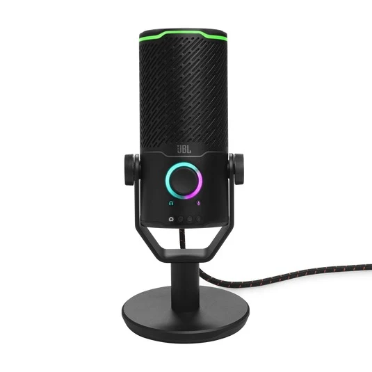 JBL Quantum Stream Studio Quad Pattern Premium USB Microphone for Streaming/ Recording/ Gaming (Black)