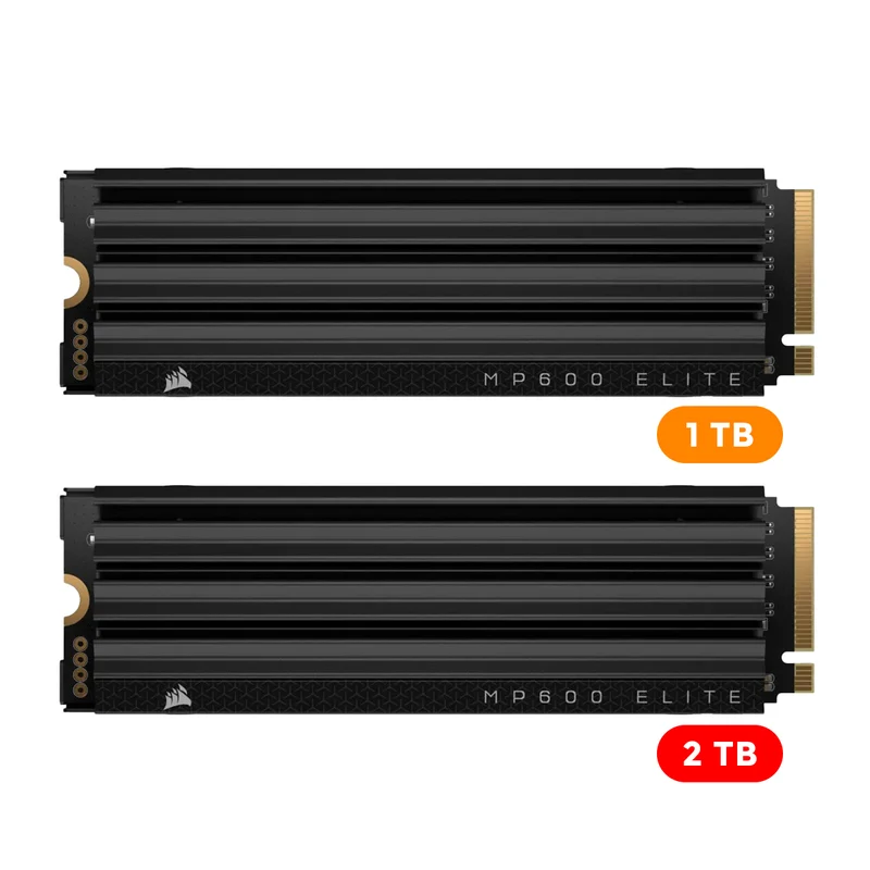 Corsair MP600 Elite PCIe 4.0 Gen4 x4 NVME M.2 SSD With Heatsink (1 TB, 2TB)