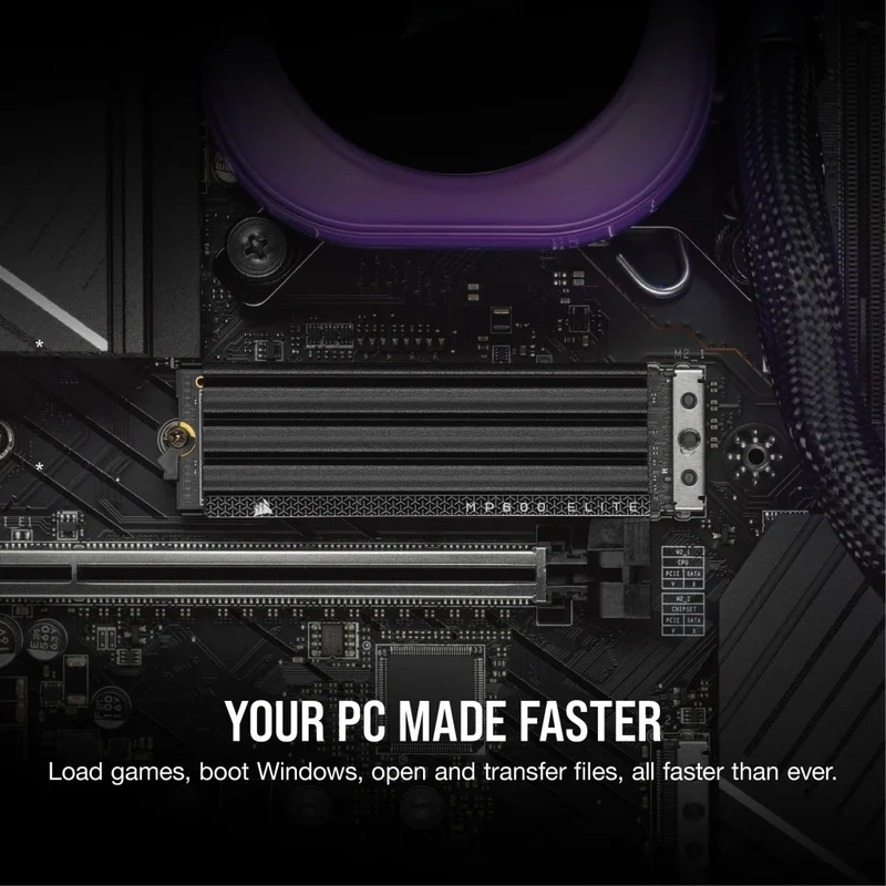 Corsair MP600 Elite PCIe 4.0 Gen4 x4 NVME M.2 SSD With Heatsink (1 TB, 2TB)