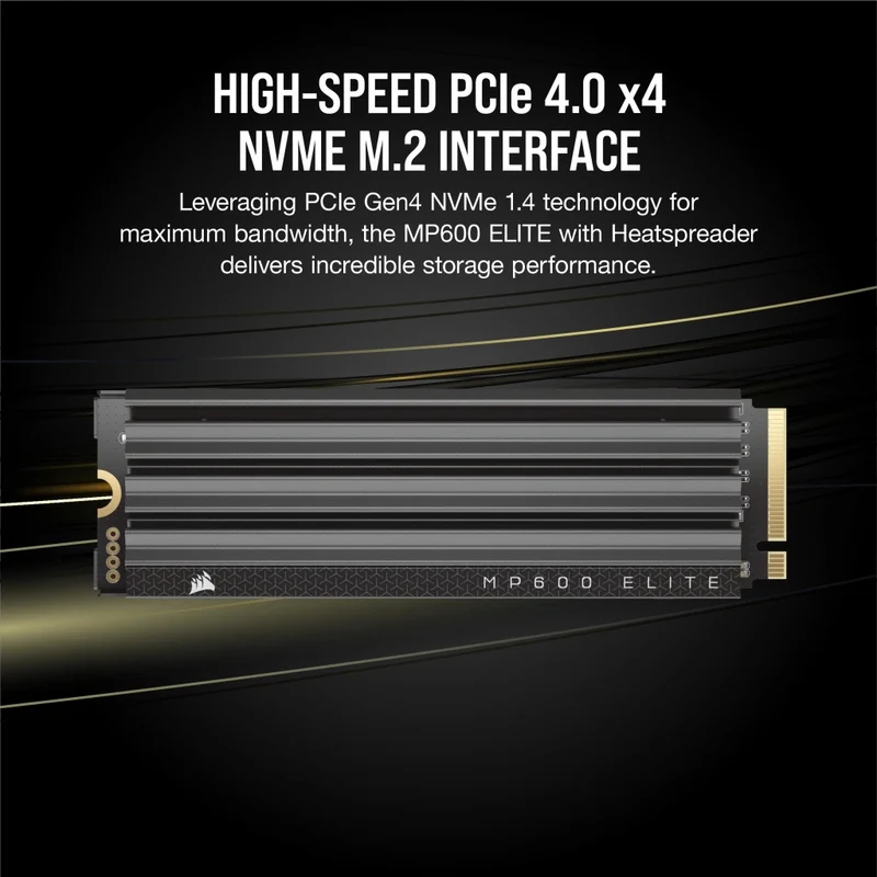 Corsair MP600 Elite PCIe 4.0 Gen4 x4 NVME M.2 SSD With Heatsink (1 TB, 2TB)