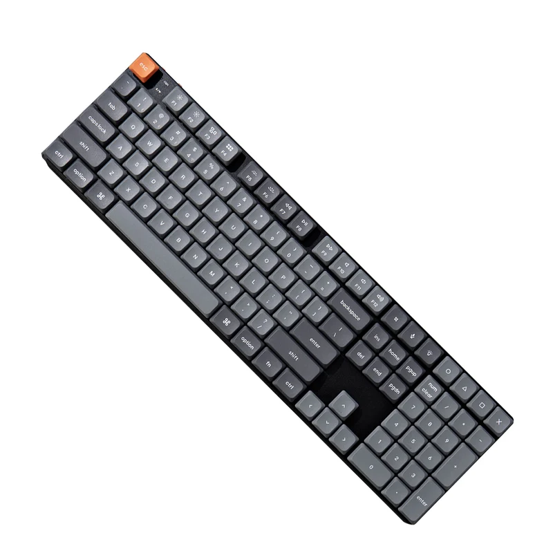 Keychron K5 Max QMK/Via White Backlit Full Size Wireless Custom Mechanical Keyboard (Low Profile Gateron Mechanical Switch) (Red Switch, Brown Switch)