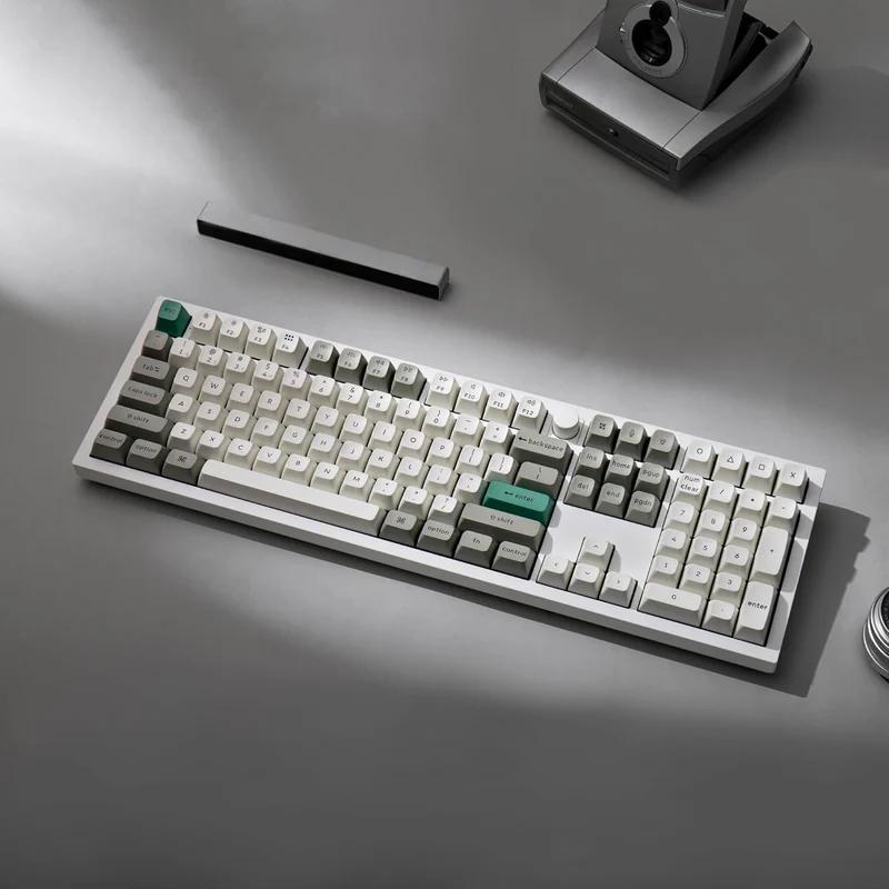 Keychron Q6 Max QMK/Via Fully Assembled With Knob RGB Backlit Hot-Swappable Full Size Wireless Custom Mechanical Keyboard - Shell White (Red Switch, Banana Switch)