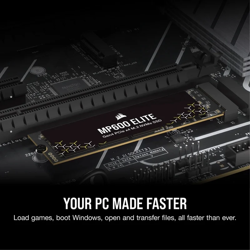 Corsair MP600 Elite 1TB PCIe Gen4 x4 NVMe 1.4 M.2 SSD (CSSD-F1000GBMP600ENH)