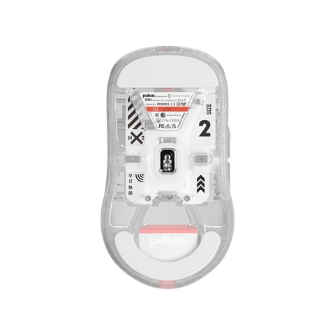 Pulsar X2H Medium Symmetrical Ultralight Wireless Gaming Mouse Super Clear Limited Ed. Size 2 (PX2H2CL)