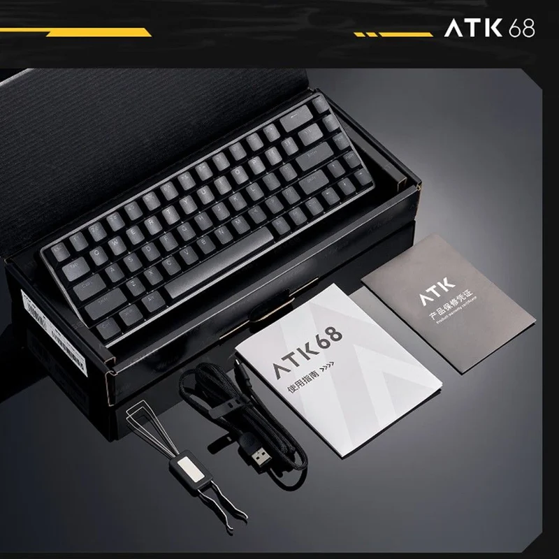 VXE ATK68 Magnetic Switch Hot Swappable RGB Mechanical Gaming Keyboard Gateron Switch 2.0 (Black, White)