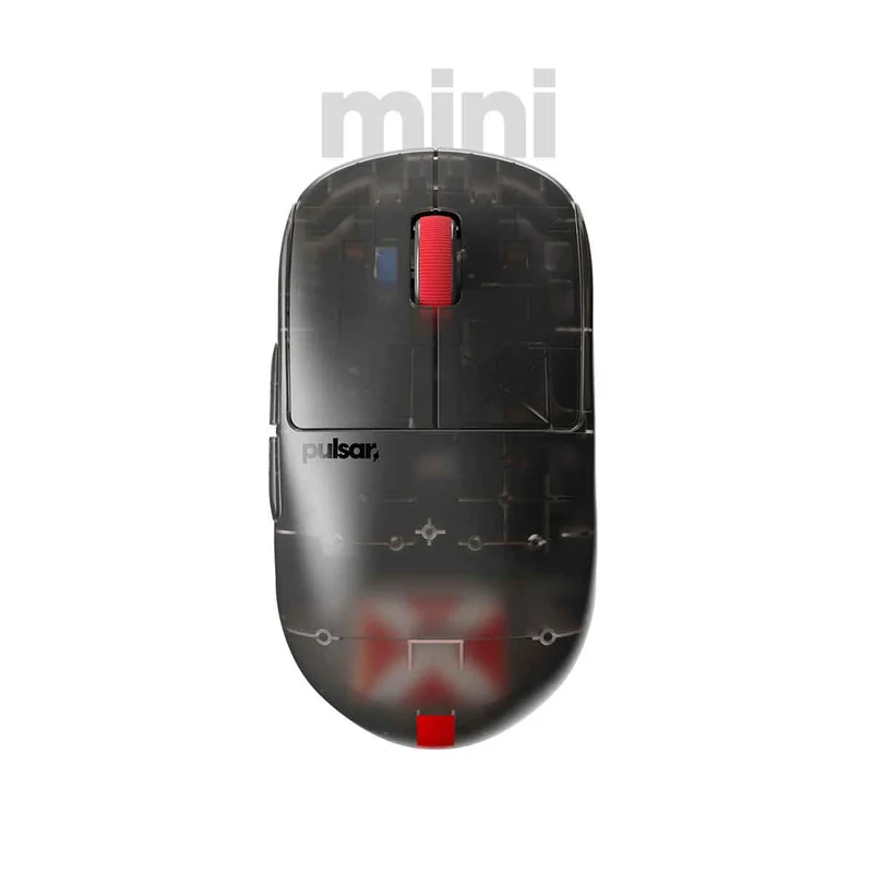 Pulsar X2H Mini Symmetrical Ultralight Wireless Gaming Mouse Clear Black Limited Ed. Size 1 (PX2H1CB)