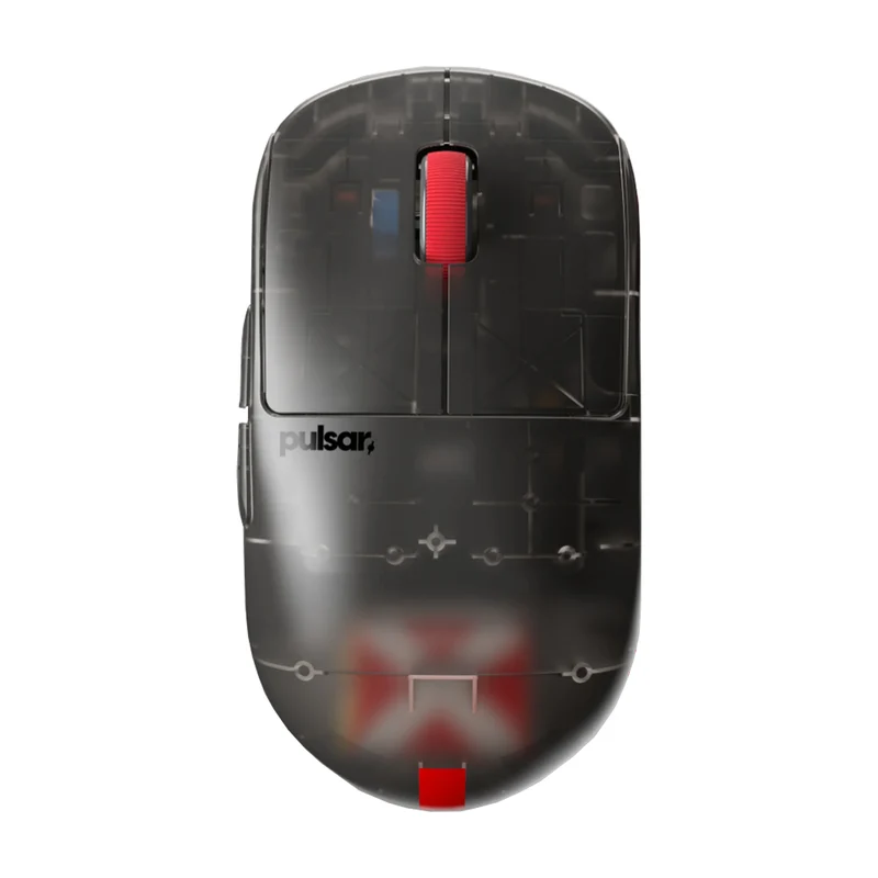 Pulsar X2H Medium Symmetrical Ultralight Wireless Gaming Mouse Clear Black Limited Ed. Size 2 (PX2H2CB)