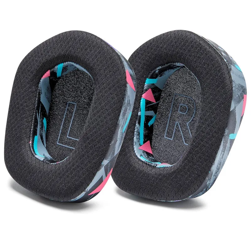 Wicked Cushions Logitech G733 Earpads - WC FreeZe Cooling Gel (Black, Grey, 90s Black)