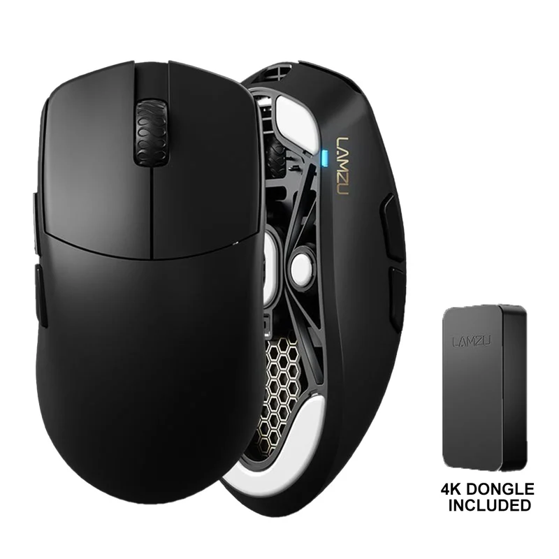 Lamzu Maya 4K Superlight Wireless Gaming Mouse (Charcoal Black, Cloud Grey)