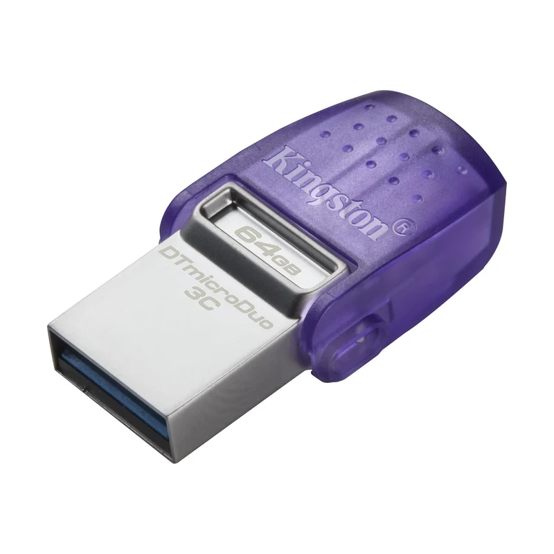 Kingston DataTraveler MicroDuo 3C USB 3.2 Gen 1 200MB/s Read Type-A + Type-C USB Flash Drive (64GB, 128GB, 256GB)